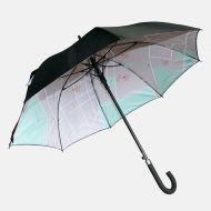 Map print on inside of umbrella