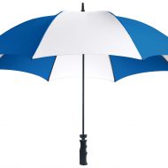 Royal blue and white golf umbrella