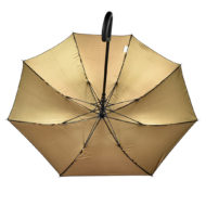 metallic style printing inside an open umbrella