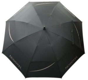 black full canopy vented umbrella