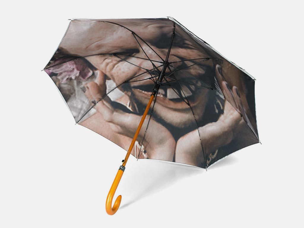 Aphex Twin print on umbrella