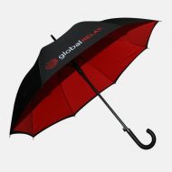 Red and black walking umbrella