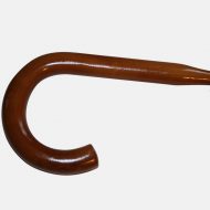 Maple wood crook handle on umbrella