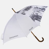 Photo print on white umbrella panels