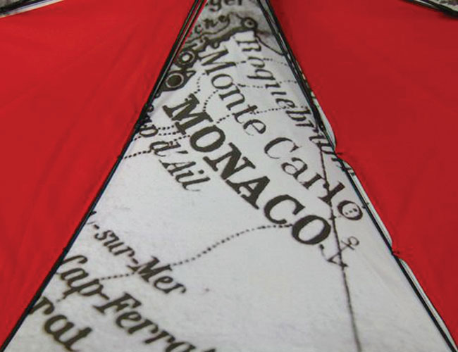 Detailed print on umbrella