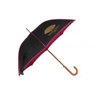 Gold print on wood walker umbrella