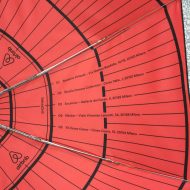 customised design underside print on branded umbrella