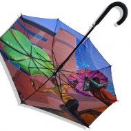 Customised digitally printed double canopy umbrella