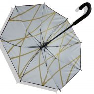 White and gold inner canopy customised umbrella