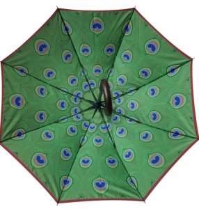 tailor made Internal printed peacock graphic umbrella