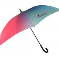 Multi tonal ombre branded umbrella
