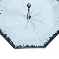 Paris city skyline print on underside canopy of telescopic umbrella