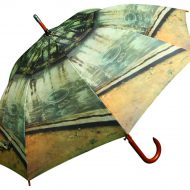 Customised printed fine art wood umbrella