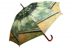 Customised printed fine art wood umbrella