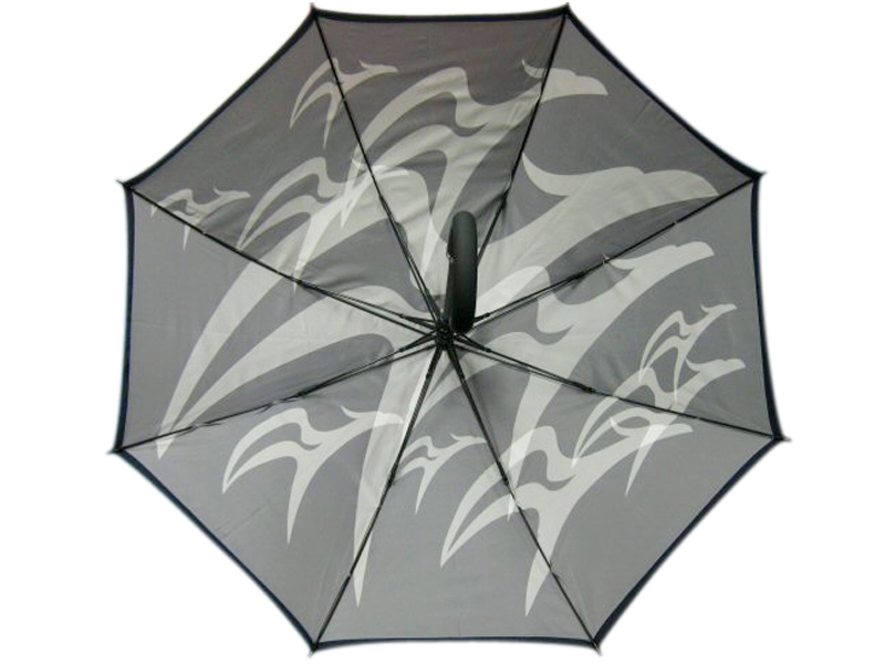 Grey two tone inside printed umbrella