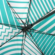 Geometric print umbrella in bright stripes