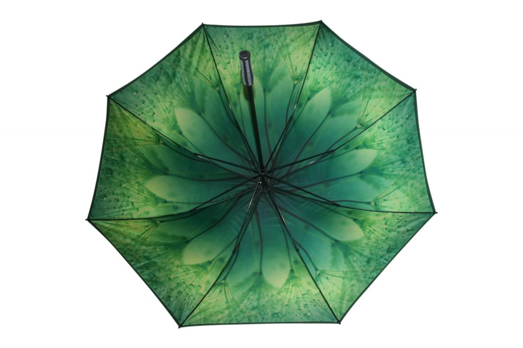 Full digitally printed double canopy umbrella with flower design all over print