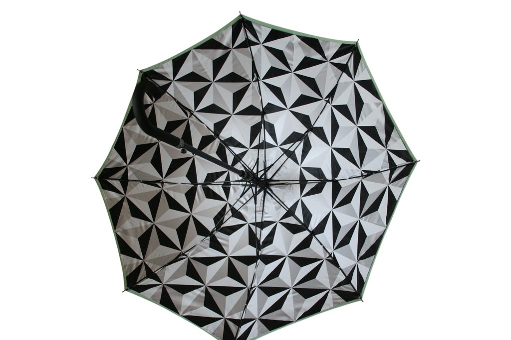 geometric graphic print customised umbrella printed inside canopy