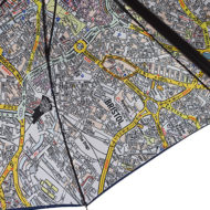 Map print on inside of umbrella