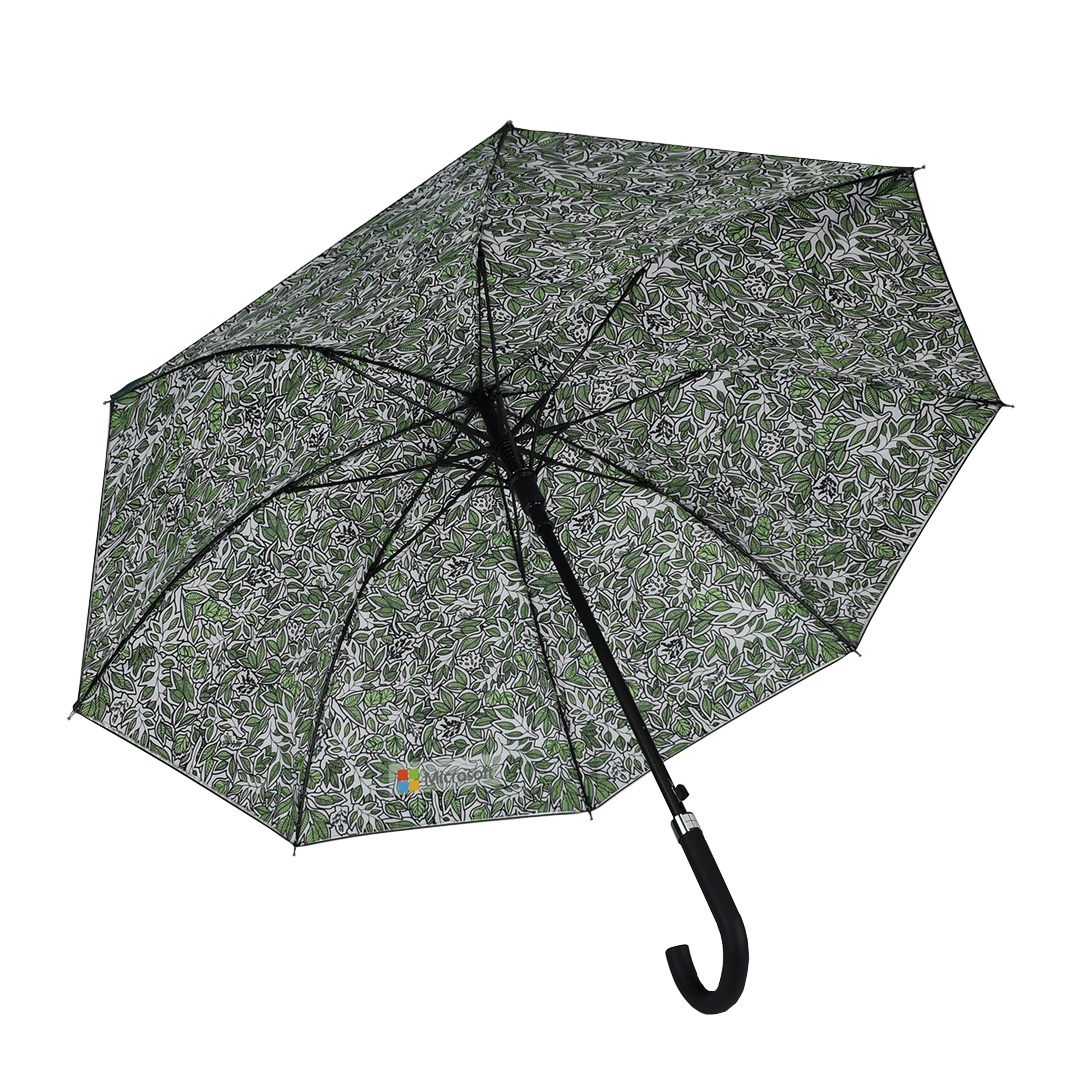 customised walking umbrella with inside print for Microsoft