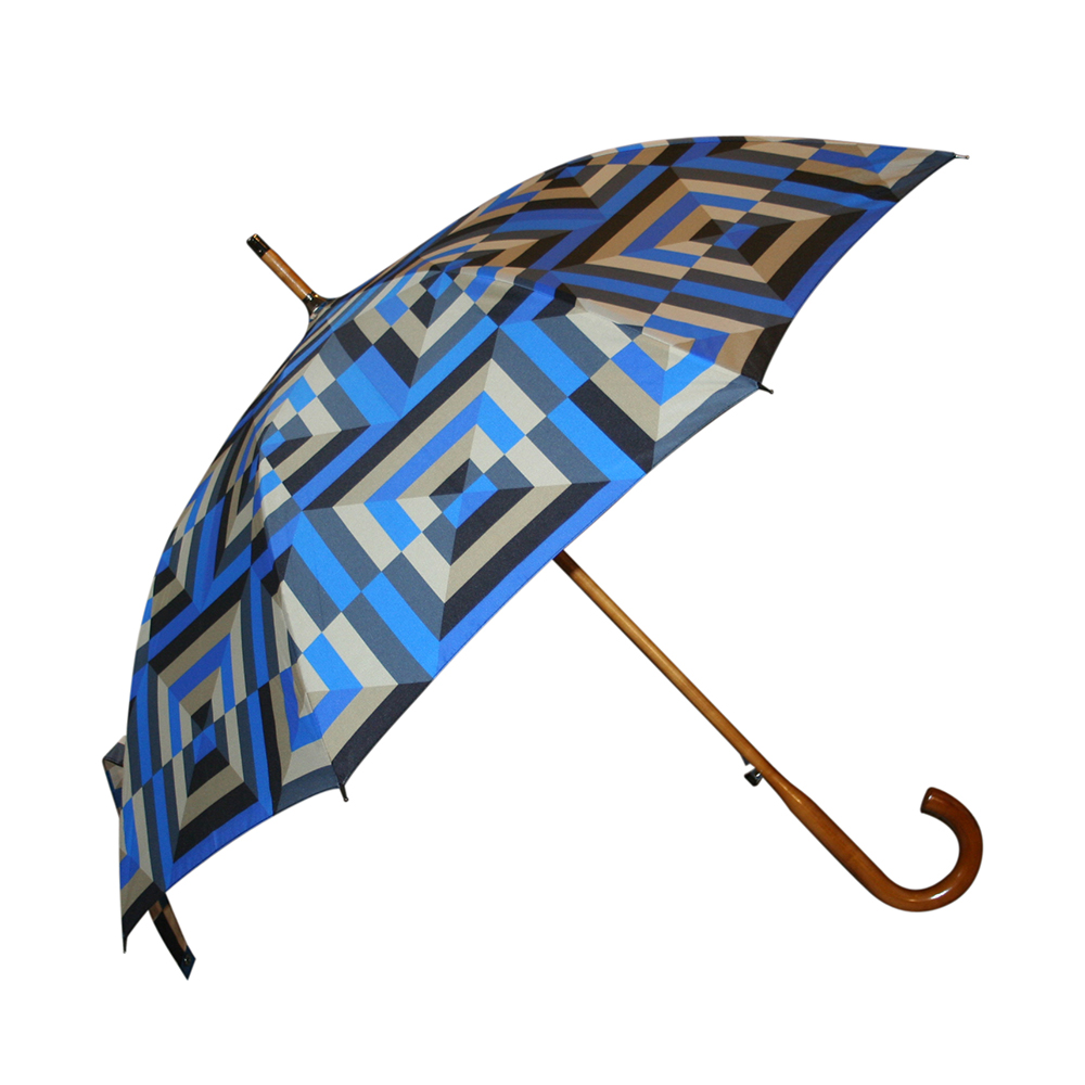 geometric-seam-matched-digital-print-on-wood-walker-umbrella