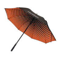 printed promotional umbrella top and side view HereEasy logo print