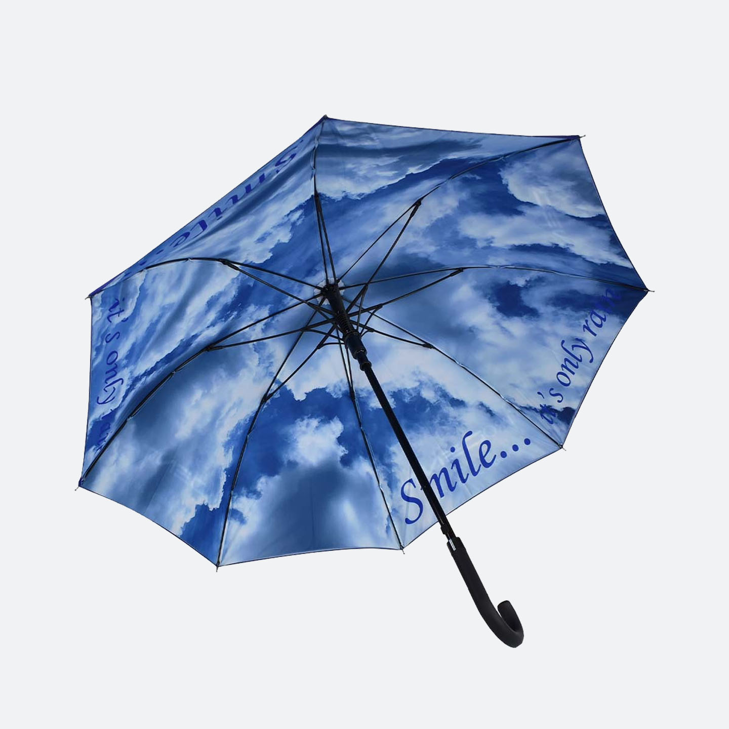 Blue and white cloud inner canopy pattern