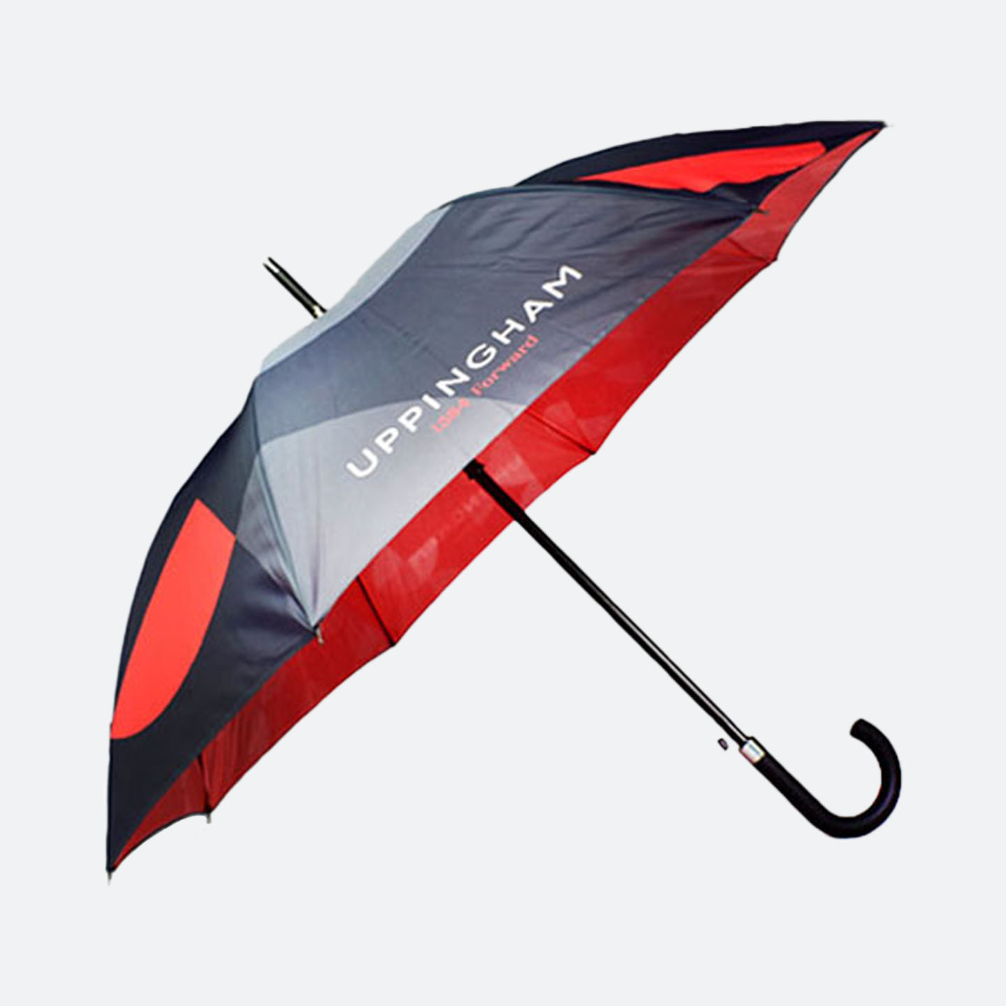 Black grey and red pattern umbrella