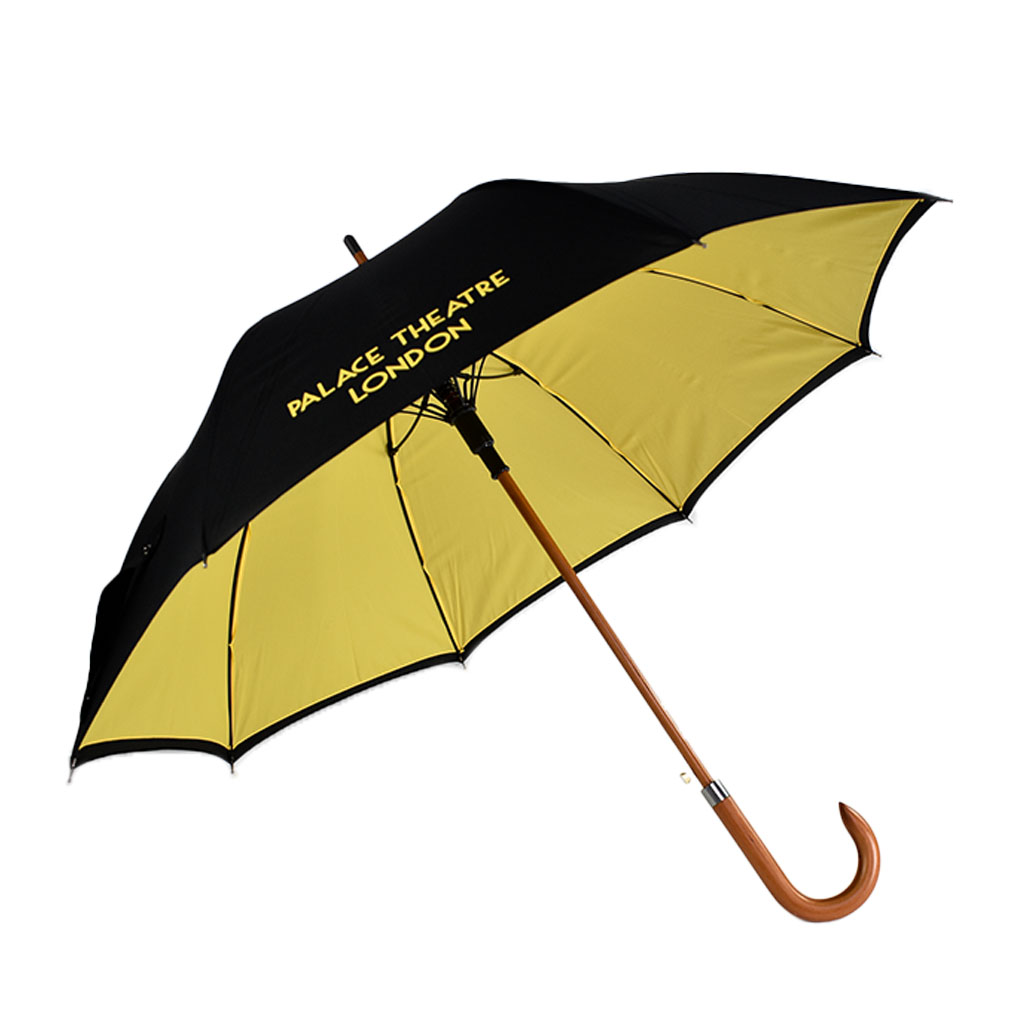 Custom Printed Wood Walking Umbrellas - Auto