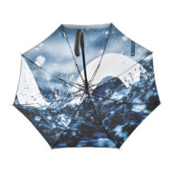 custom printed city walker umbrella with photo finish print and curved handle