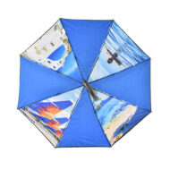 custom printed umbrella with print on alternate panels