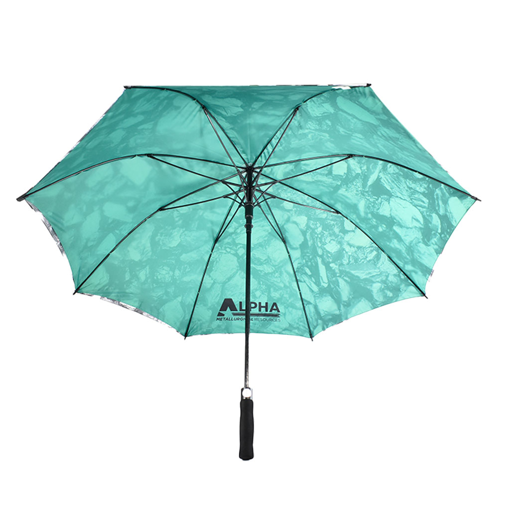 Branded umbrella without the reflective lining