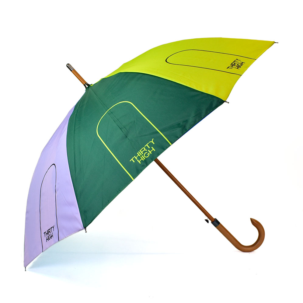 Pantone Matched Wood Walker Umbrella