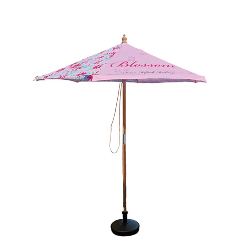 2m Round Wooden Parasol - 490 x 490px