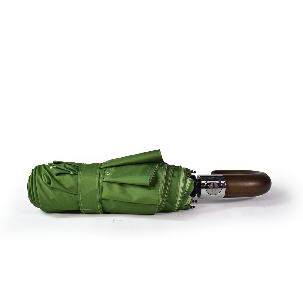 closed umbrella side view with tie wrap closure