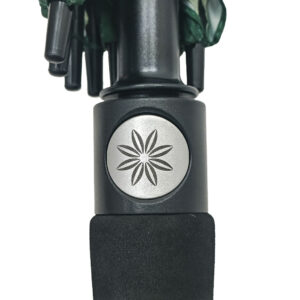 Custom Branded Golf Umbrella with laser etched design on push button