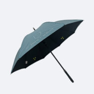 side view of Truro school umbrella in green