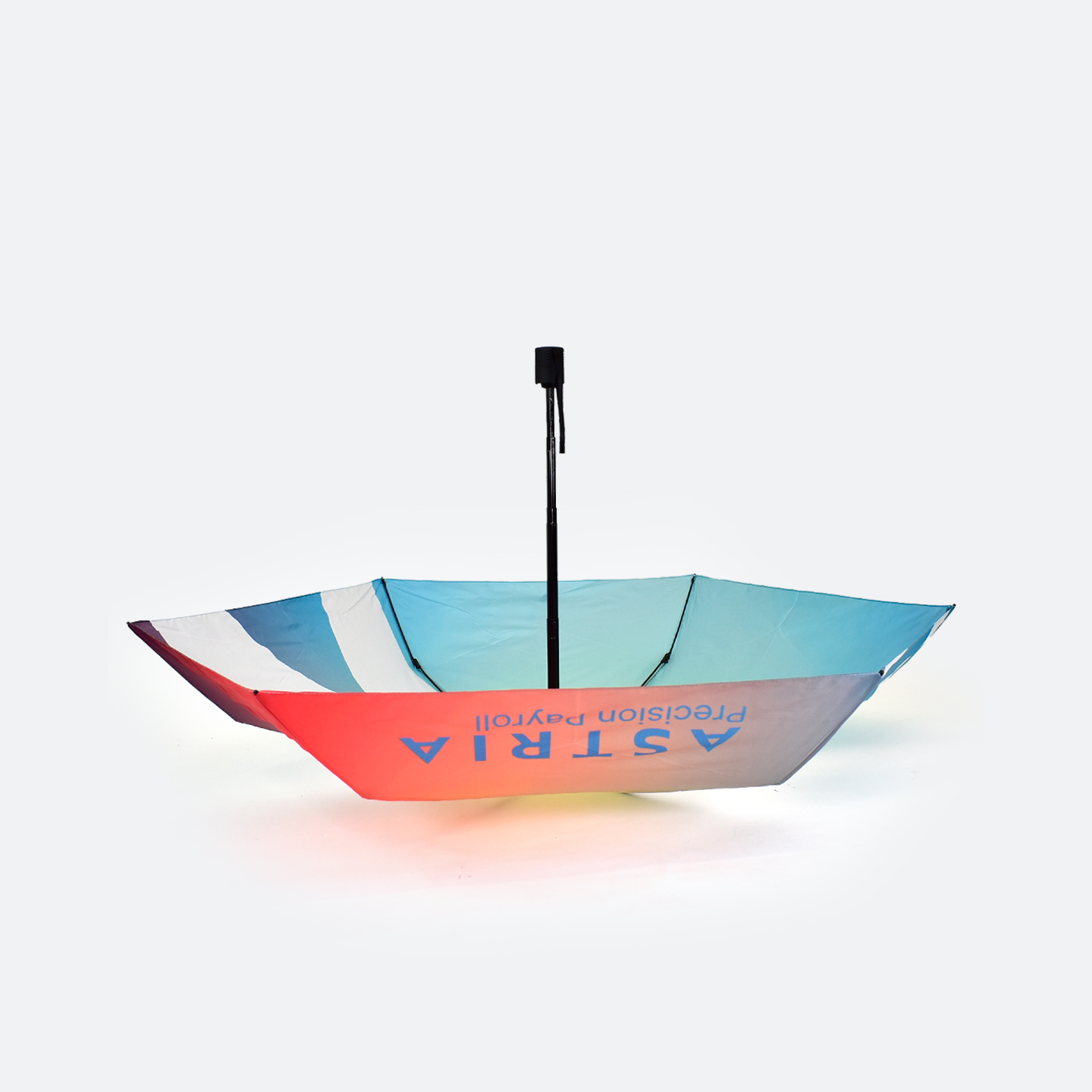 upside down view of small compact folding umbrella