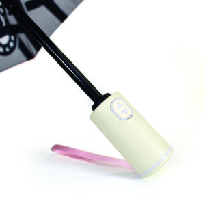 cream handle with automatic push button for folding umbrella