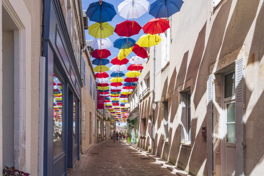 umbrella street canopy in France