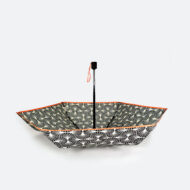 upside down view of umbrella with print on inside and outside for C-suite luxury branded merchandise