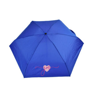 top open view of blue wedding umbrella