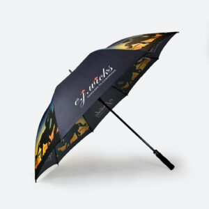 bespoke equestrian branding on umbrella