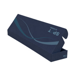 Luxury umbrella box packaging is blue with blue print