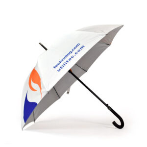 quality white umbrella with curve handle